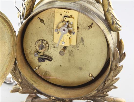 A late 19th century French brass compendium, height 22cm.